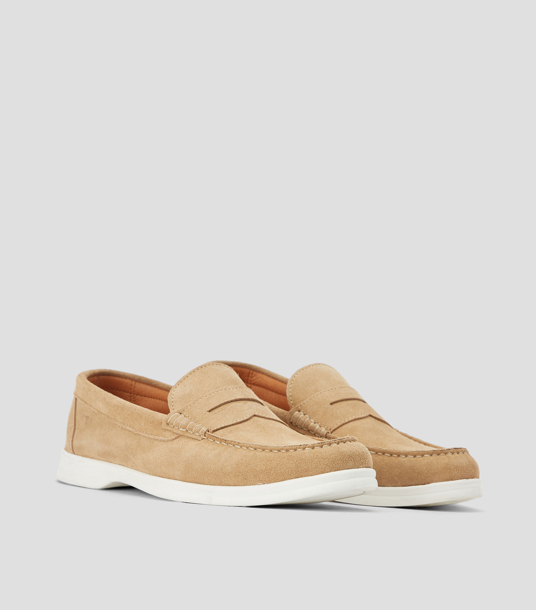 Mocasines en piel con antifaz Hombre